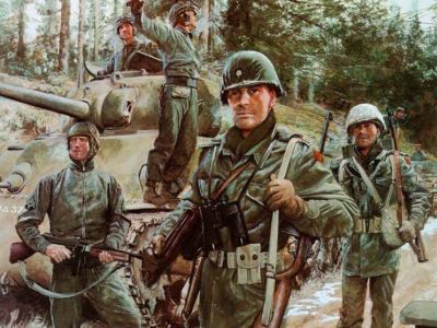 Американские военные в Европе, 1945. Иллюстрация: history.army.mil Американские военные в Европе, 1945. Иллюстрация: history.army.mil