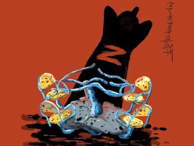 Российская нелюдь продолжает убивать украинских детей. Карикатура А.Петренко: t.me/PetrenkoAndryi Российская нелюдь продолжает убивать украинских детей. Карикатура А.Петренко: t.me/PetrenkoAndryi